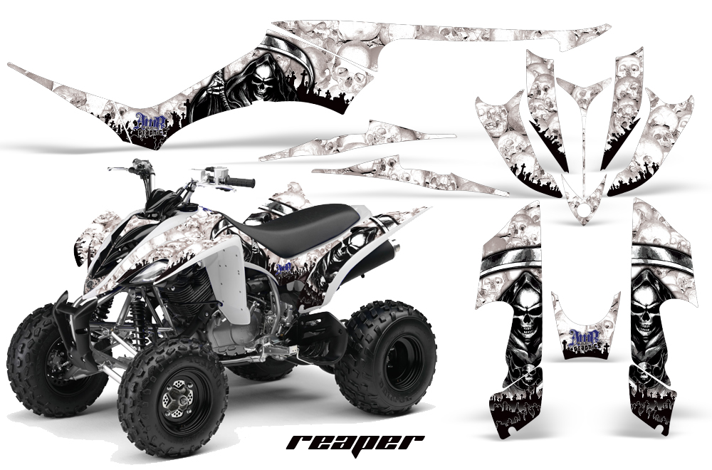 Yamaha Raptor 350 Graphics Reaper White